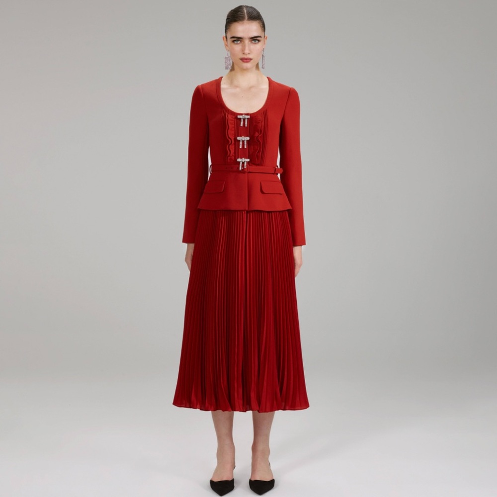 Self-portrait peplum jacket dress